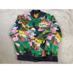 Nickelodean Rugrats Freeze Max Graphic Satin Full-Snap Jacket - Camo Size 2XL